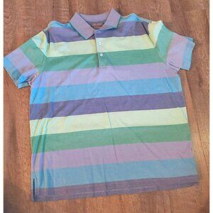 Daniel Cremieux Men's polo Size XL Blue, Green and Purple Shirt
